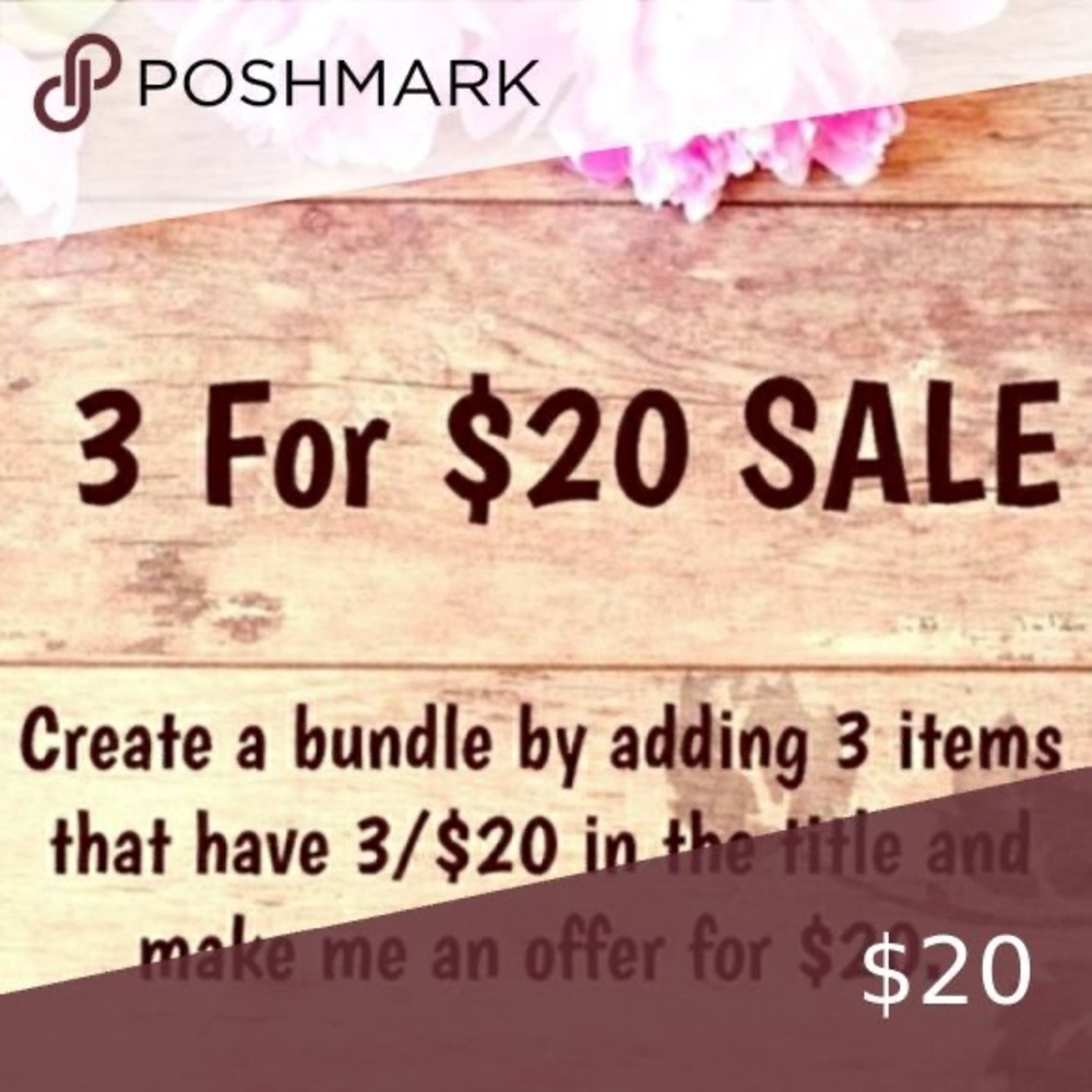 3 for $20 Sale Bundle Offer